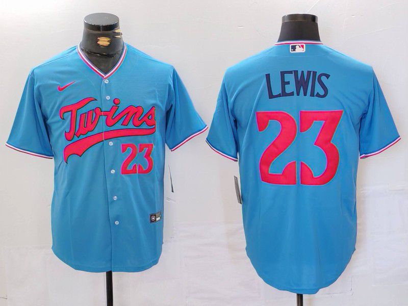 Men Minnesota Twins #23 Lewis Light Blue Game 2024 Nike MLB Jersey style 1